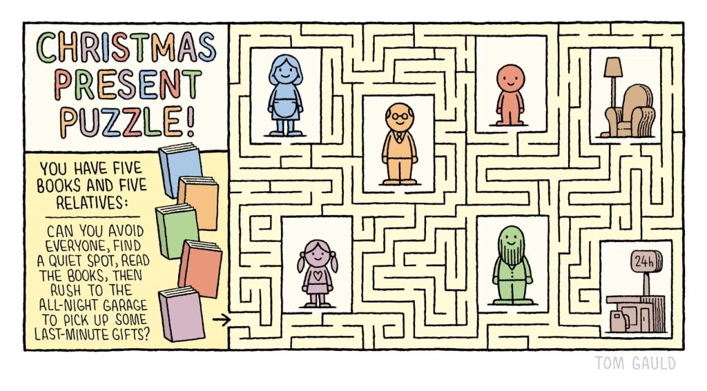 Christmas reading challenge?(cartoon)